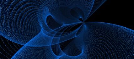 3d rotating blue waves