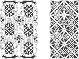 black-and-white Gothic ornament