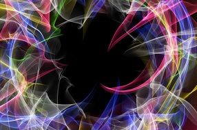 wallpaper with colorful swinging lights