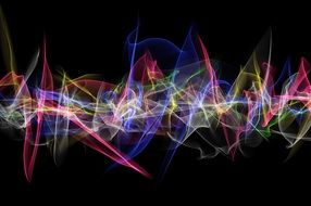 background with swinging colorful lights