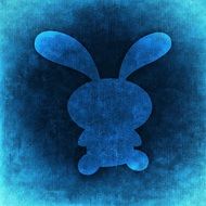 Hare Background Funny Cute Blue