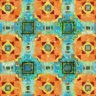 Abstract Painted Quilt Tile