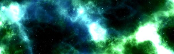 banner with cosmic pattern