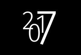 Year Figures Black Background