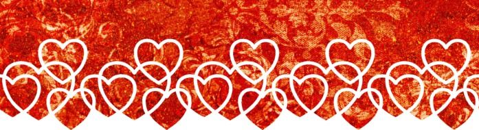 Divider Border Red Hearts Cute