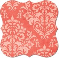 Tag Orange Peach Damask Pattern