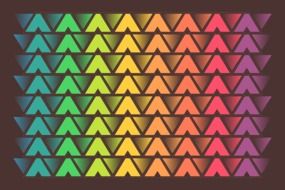 colored triangles on the background