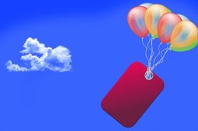Cloud Balloon Shield Sky