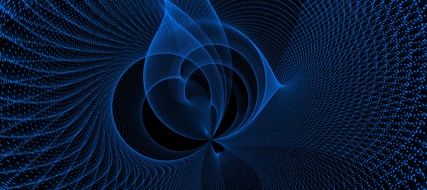 abstract blue rotating waves