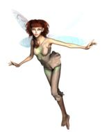 fairy with wings on a white background