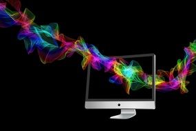Particles Color Colorful Monitor