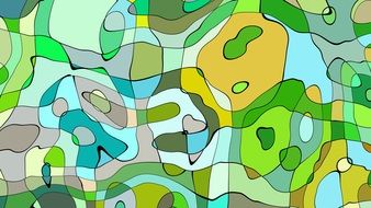 retro blue green yellow structure as background