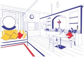 Furniture Lined Pattern Interior