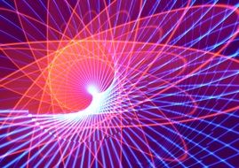 red pattern line on purple background