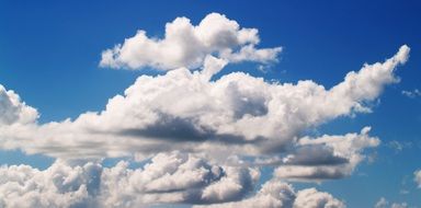 white clouds in summer day