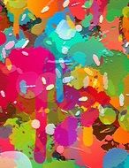 bright abstract background in impasto style