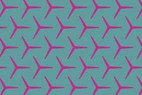 pink seamless pattern on the blue background
