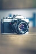 background with analog camera