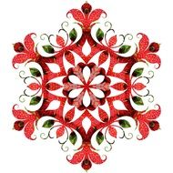 Mandala Pattern Ornament Red