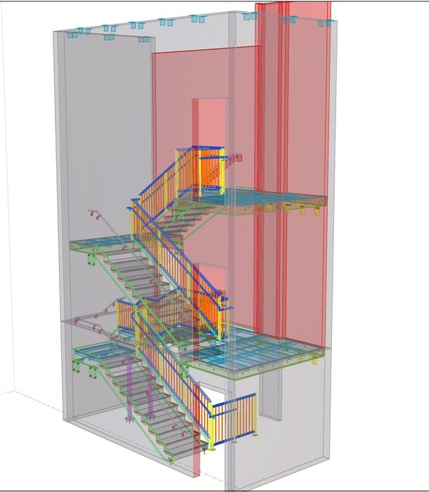 3d drawing of staircase