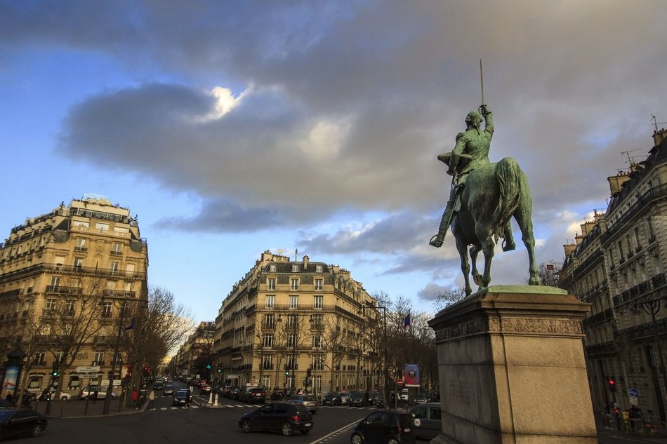 Louis XIV Statue, back view, France, Paris