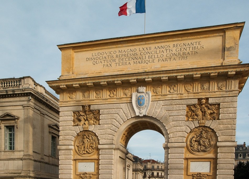 Porte du Peyrou, Triumphal Arch, france, Montpellier