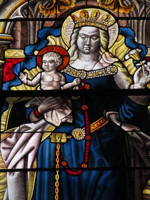 colorful stained glass windows in north rhine westphalia