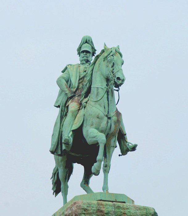 bronze monument to emperor Wilhelm I