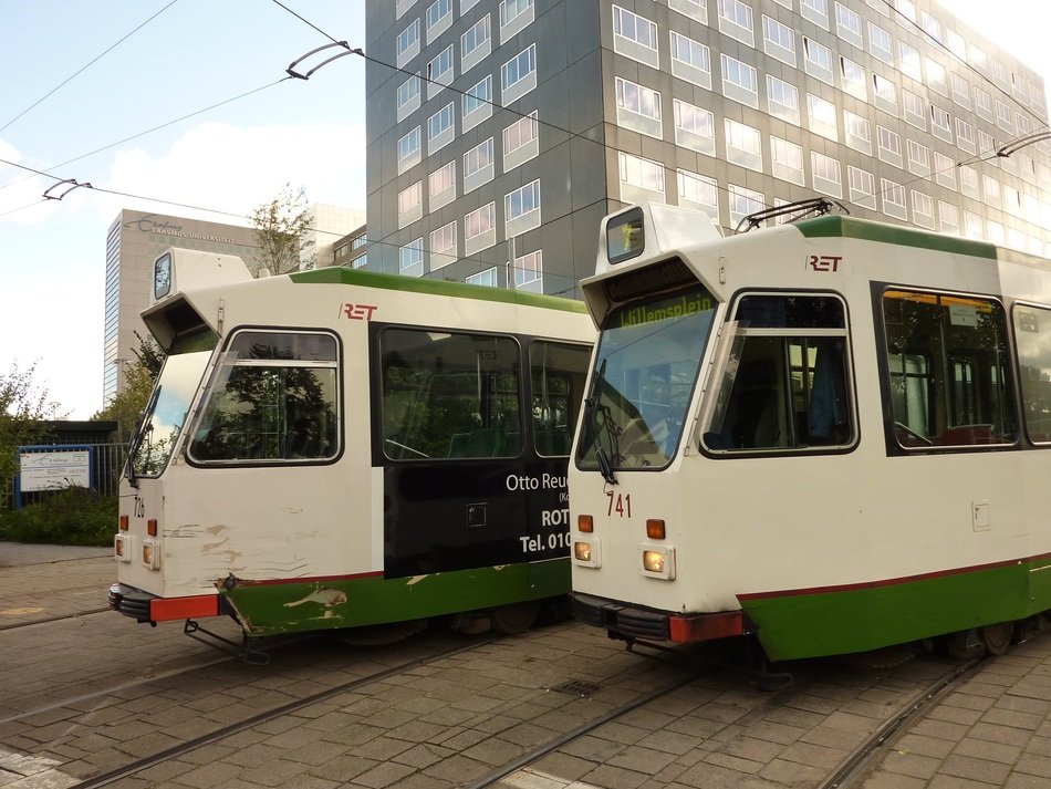 Trams in Rotterdam