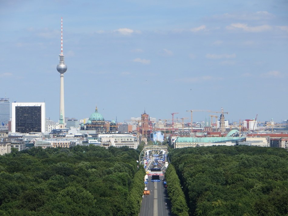 wonderful view of berlin on a sunny day