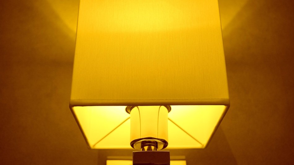 square lamp in the hotel