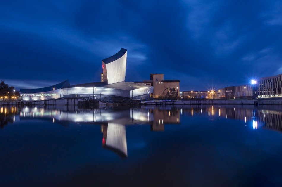theater at night near the sea