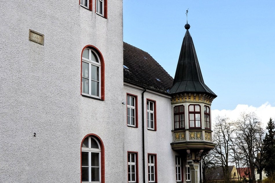 old house in Prettin Saxony-Anhalt among the plants