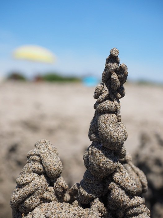 sand castle near the sea