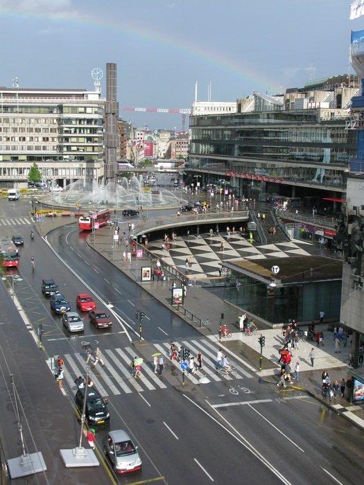 panorama of street of Stockholm