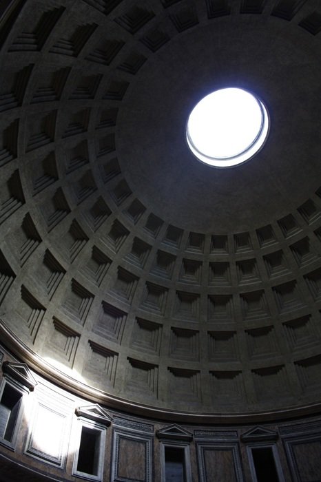 Pantheon in sunlight in Italy