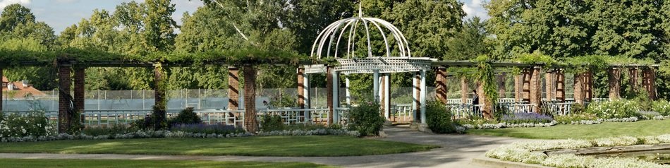 gazebo in the park at the castle