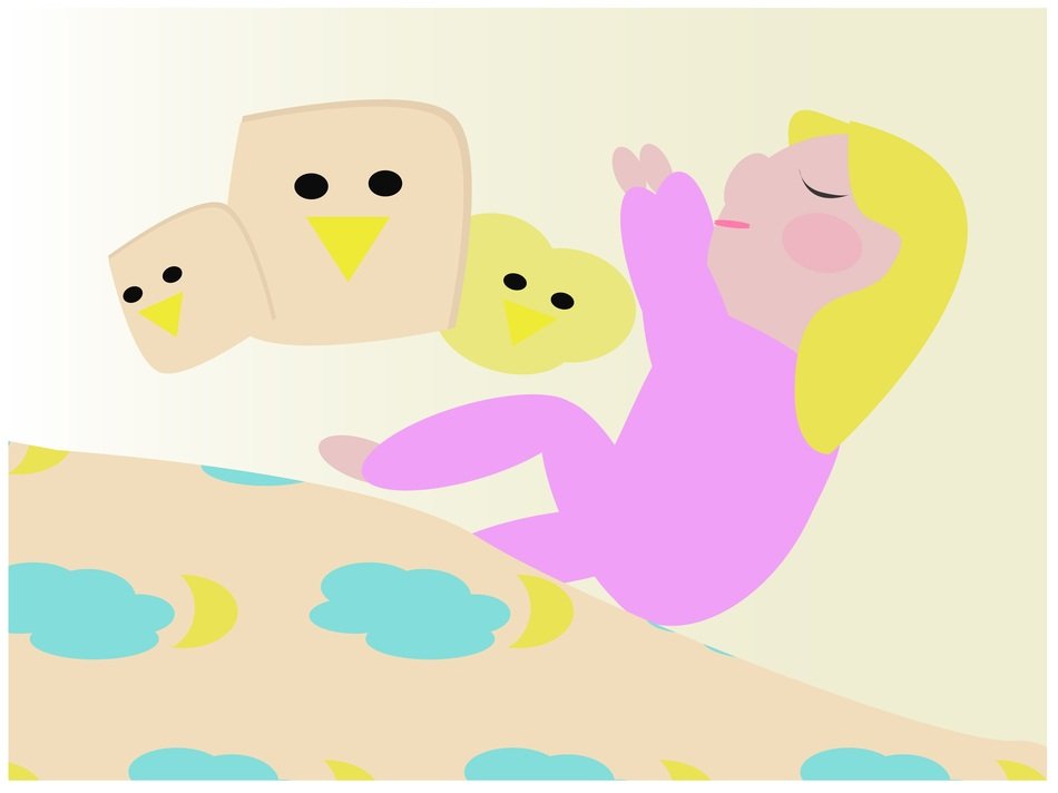 Clip art of the sleeping baby