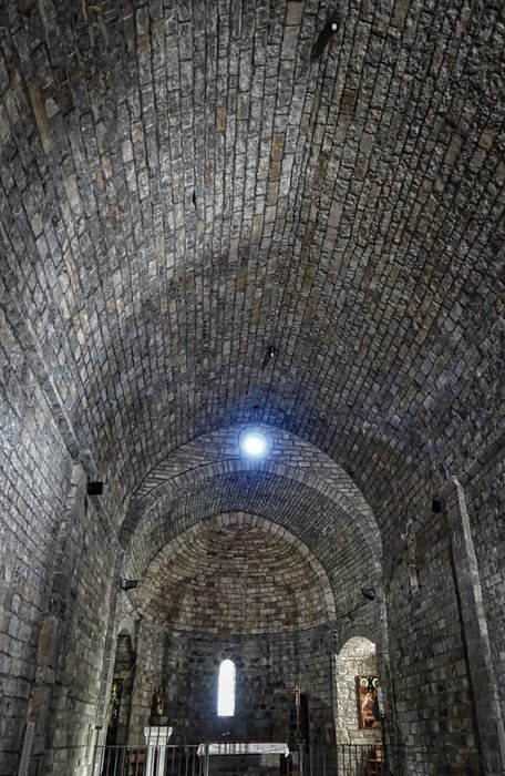 brickwork on the walls in the church