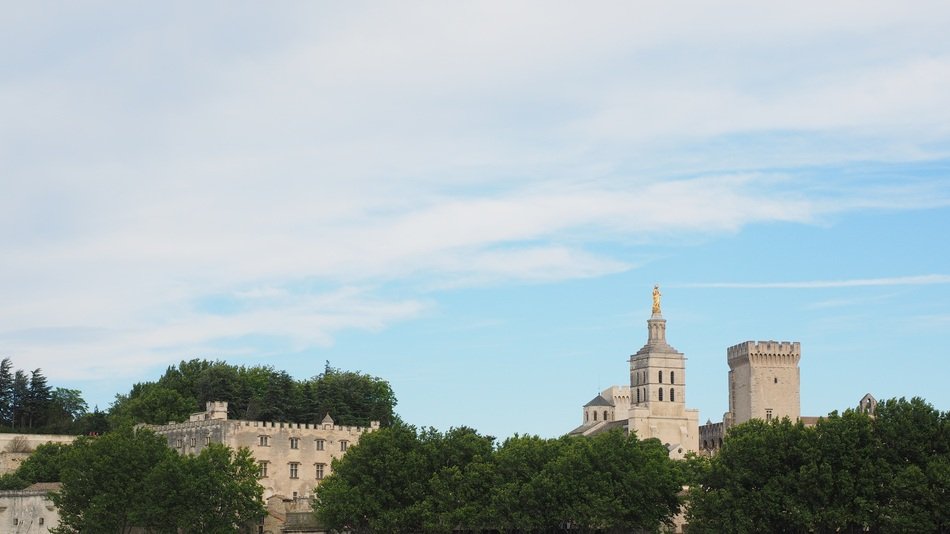 distant view of statue of the virgin mary