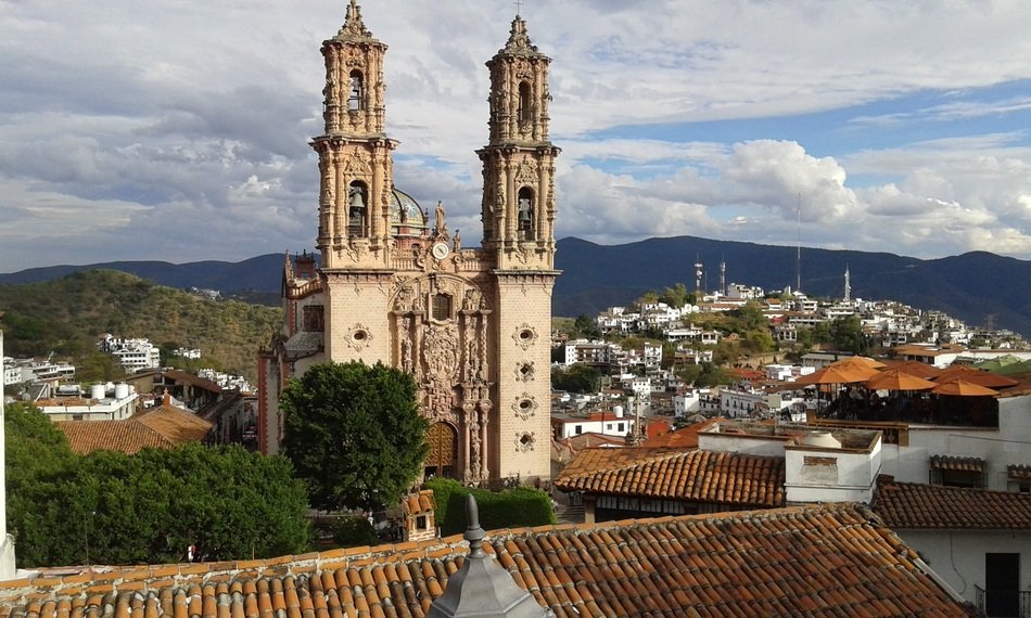 colonial church in village Taxco