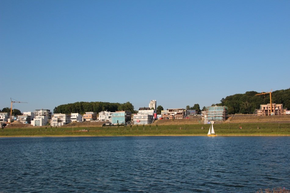 Landscape with Phoenix lake in Dortmund