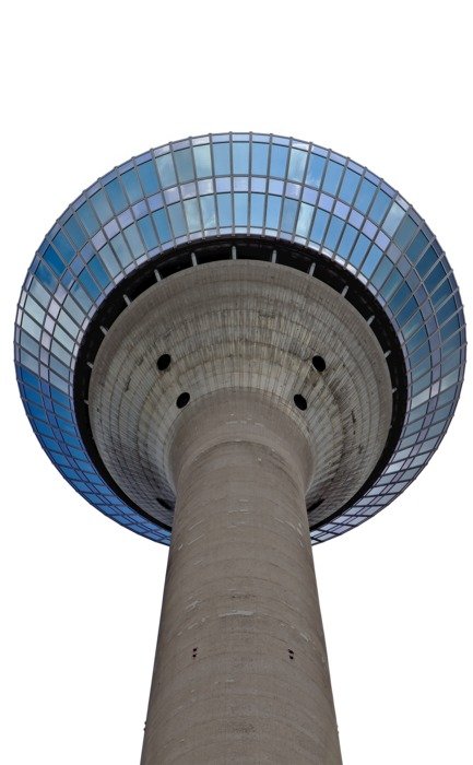 TV tower on a white background