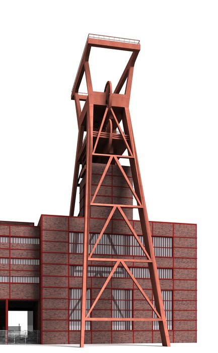 Zollverein attraction at white background