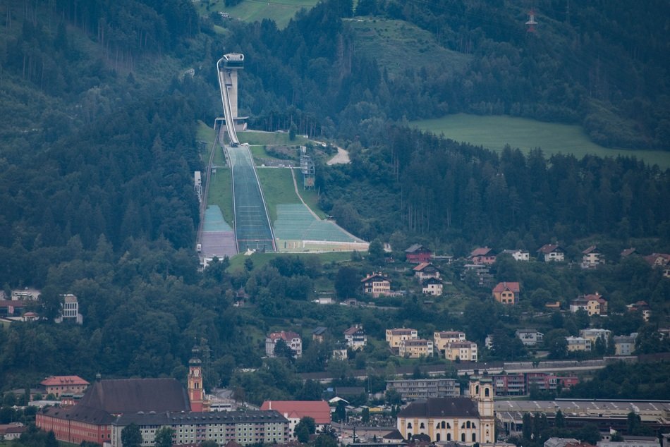 ski jump on the mountain