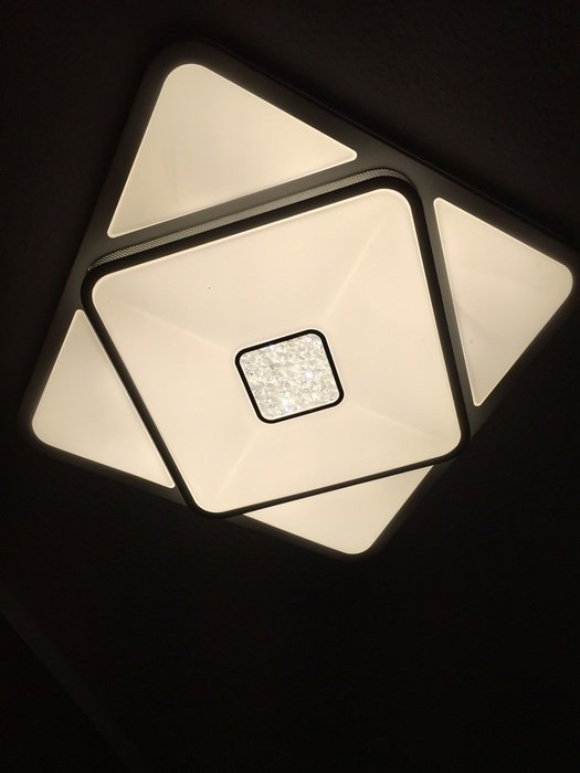 square with rhinestones ceiling lamp