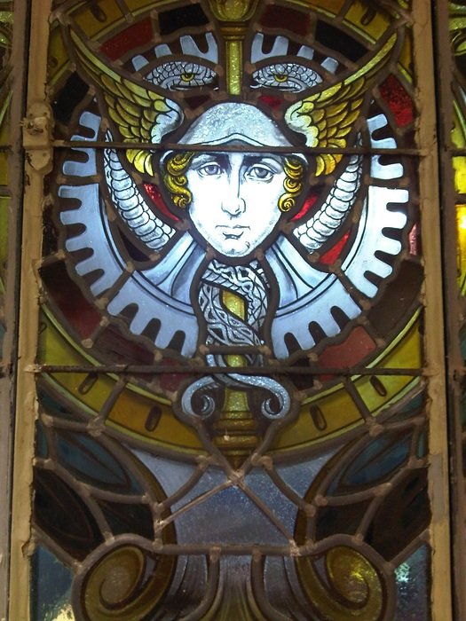 portrait of the Saint on the window in the Church
