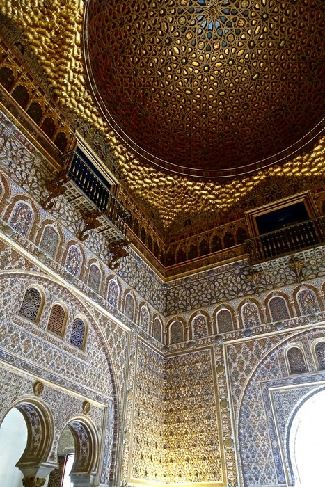 intricate golden dome of the cathedral