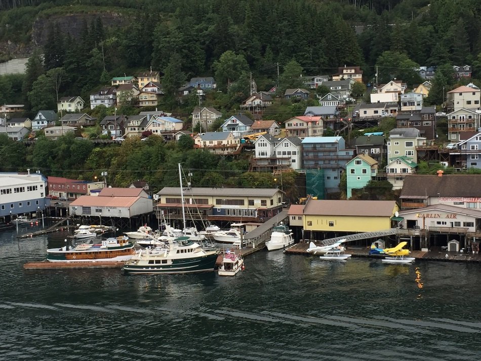 panorama of the fishing town of ketchikan in alaska