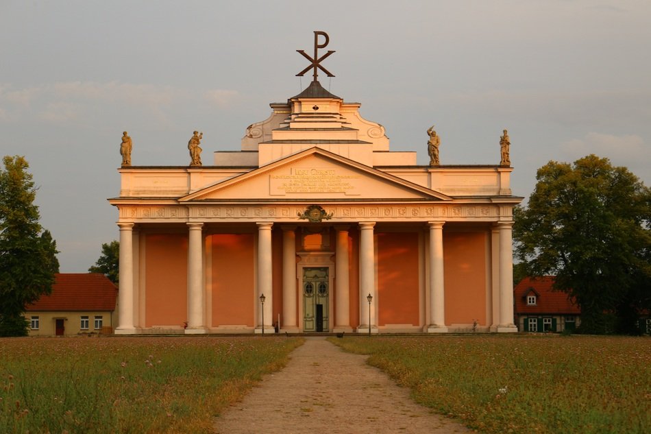 Ludwigslust-Parchim сhurch in the evening light